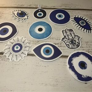 ❤️3/$10 (10)Evil eye protection sticker set